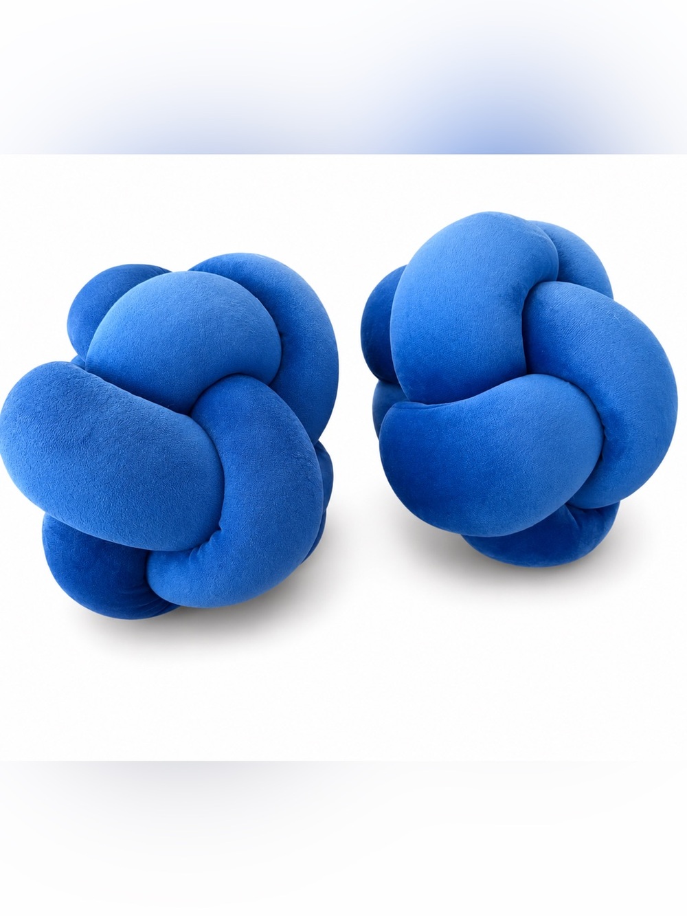Blue Knot Throw Pillows